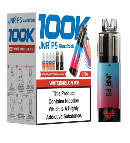 JNR P5 GlassRock 100k Refillable Pod Kit - Pack of 3