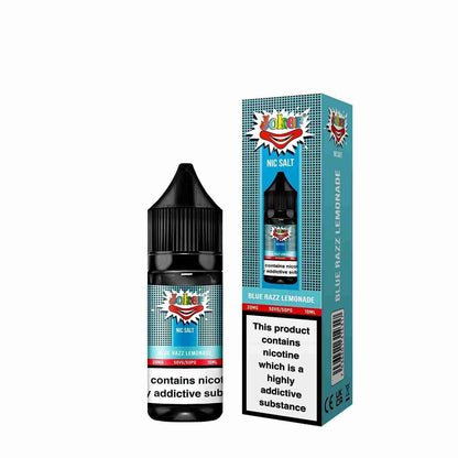 Joker Nic Salt 10ml E - liquids - Box of 10 with Blue Razz Lemonade flavour