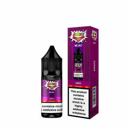 Joker Nic Salt 10ml E - liquids - Box of 10 with Grape flavour