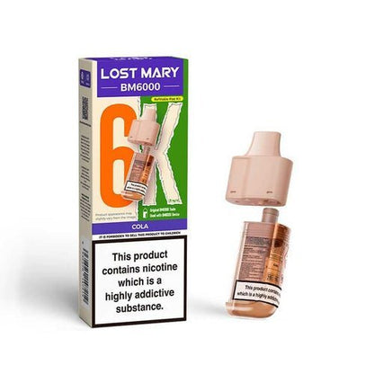 Lost Mary BM6000 Prefilled Pods Pack of 5 - Available In Cola Flavour 