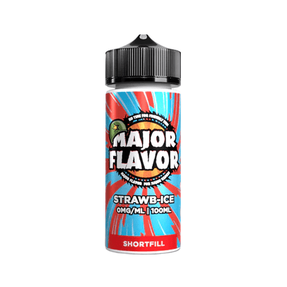 Major Flavor Shortfill 100ML E Liquid ,  Strawb - Ice