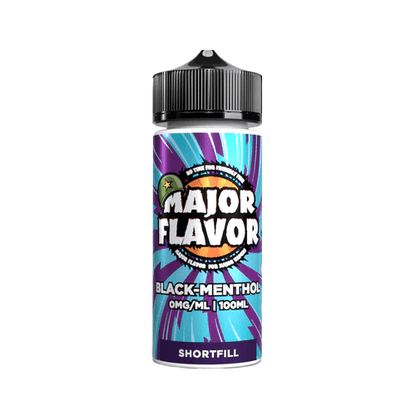 Major Flavor Shortfill 100ML E Liquid , Black - Menthol