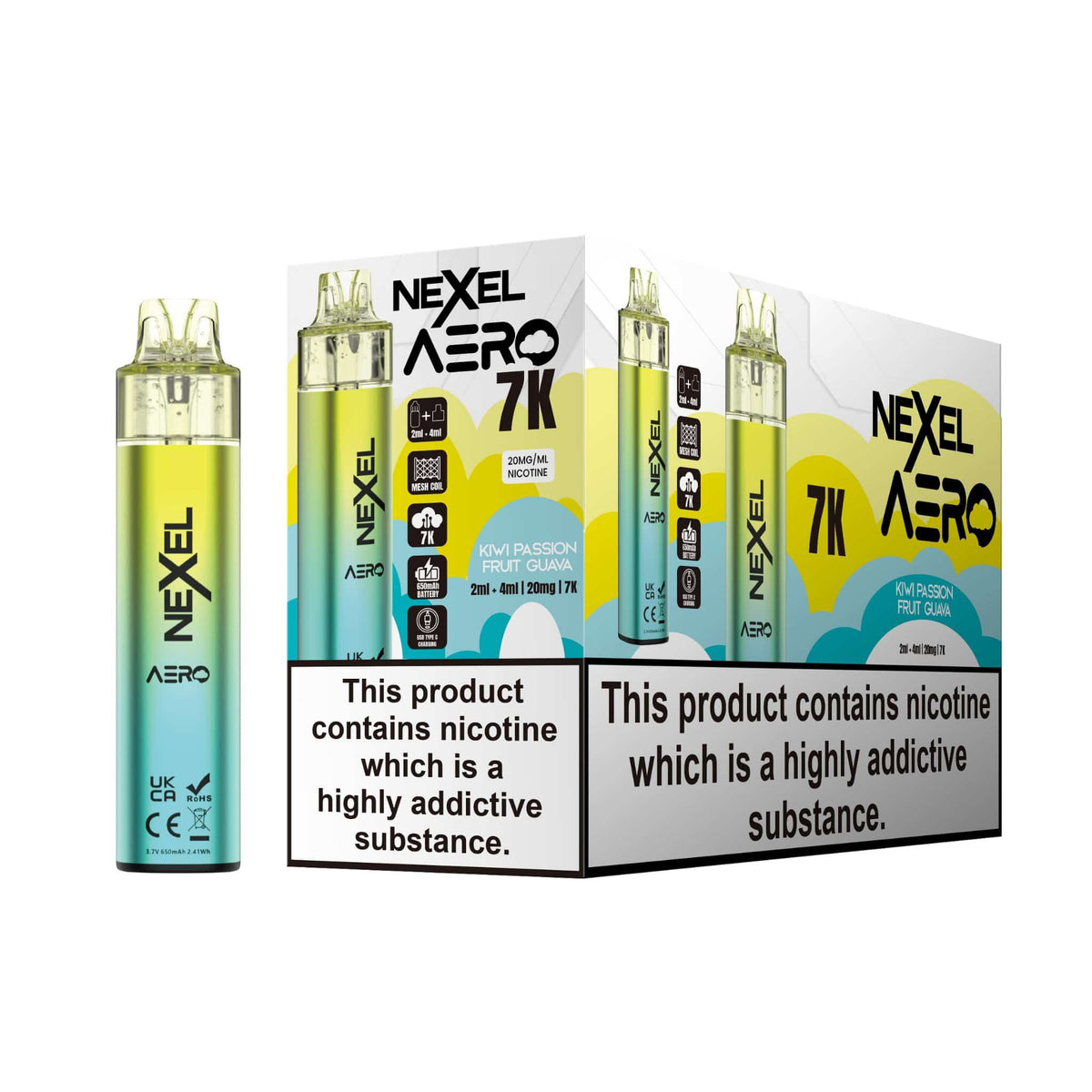 Image Of Nexel Aero 7k Prefilled Pod Vape Kit - Pack of 5