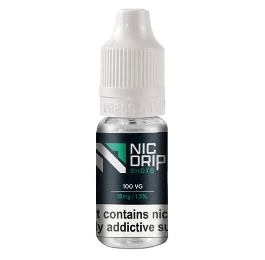 NIC DRIP - 100VG - 15MG - NICOTINE SHOT BOX OF 120