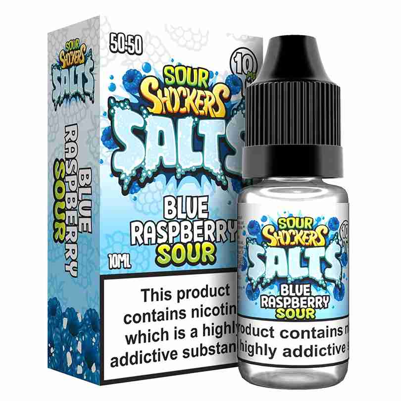 Sour shockers Nic Salt 10ml Pack of 5 with Blue Raspberry Sour flavour