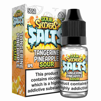 Sour shockers Nic Salt 10ml Pack of 5 with Tangerine Pineapple Sour flavour
