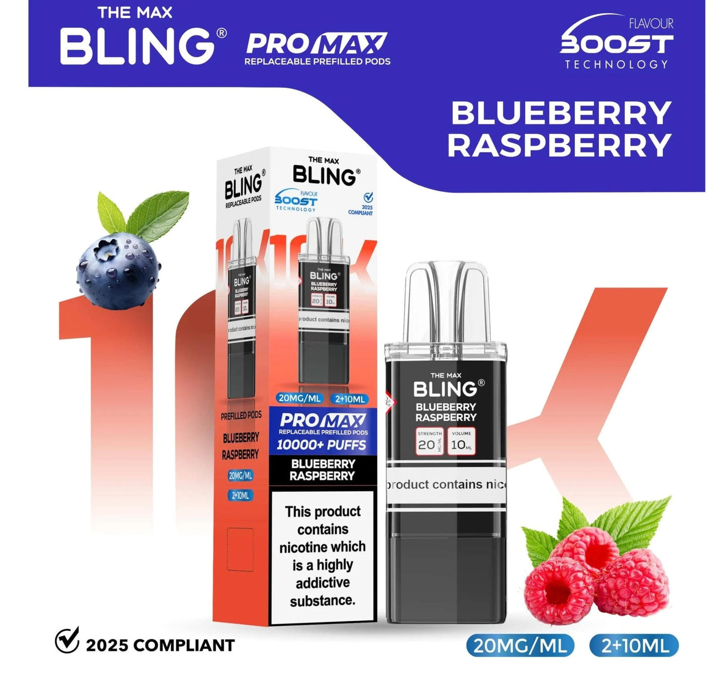 The Bling 10K Pro Max Replacement Prefilled Pods - Box of 5
