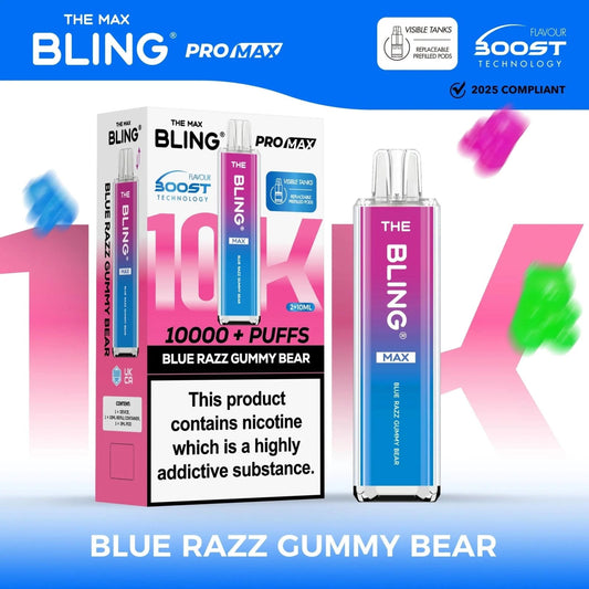 The Crystal Bling Max 10K Prefilled Pod Kit - Box of 5