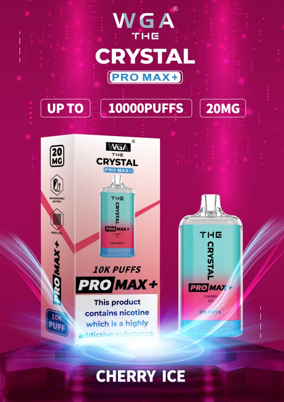 The WGA Crystal Pro Max 10000 Puff Prefilled Vape Kit - Box of 10