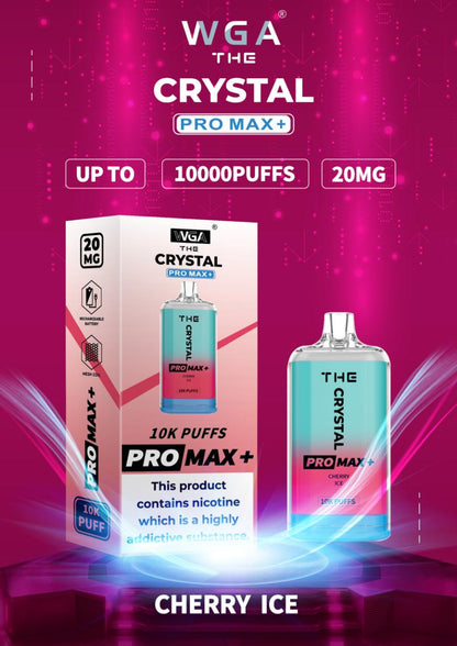 The WGA Crystal Pro Max 10000 Puff Prefilled Vape Kit - Box of 10