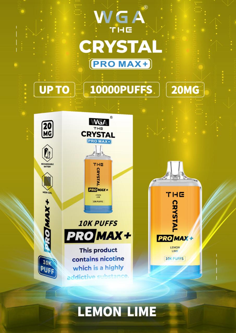 The WGA Crystal Pro Max 10000 Puff Prefilled Vape Kit - Box of 10