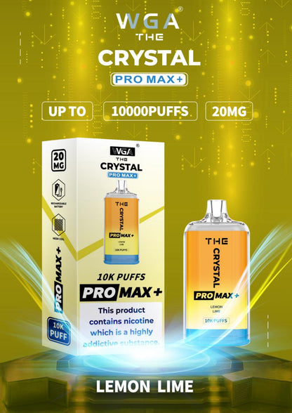 The WGA Crystal Pro Max 10000 Puff Prefilled Vape Kit - Box of 10