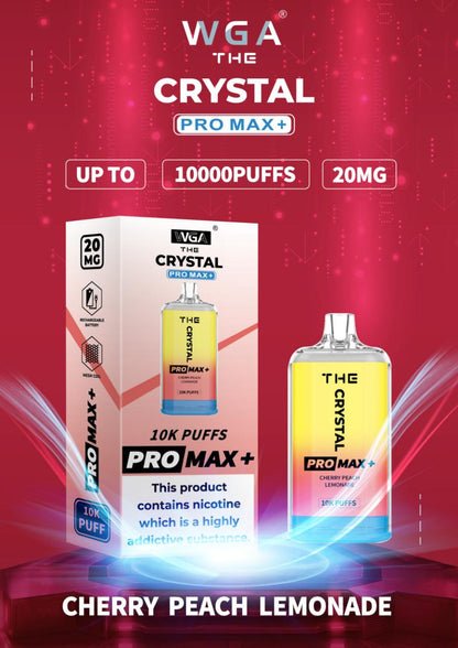 The WGA Crystal Pro Max 10000 Puff Prefilled Vape Kit - Box of 10