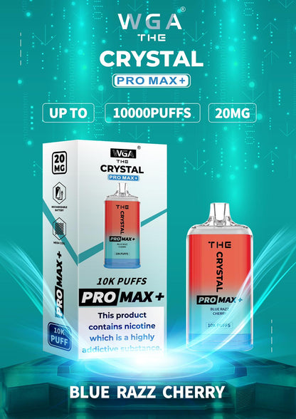 The WGA Crystal Pro Max 10000 - Box of 10 - Flavour
