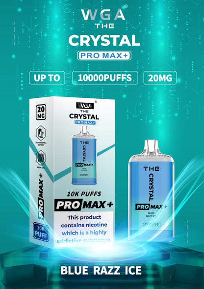 The WGA Crystal Pro Max 10000 - Box of 10 - Flavour