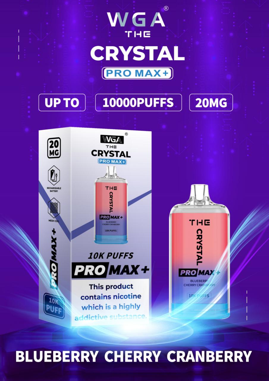 The WGA Crystal Pro Max 10000 Puff Prefilled Vape Kit - Box of 10