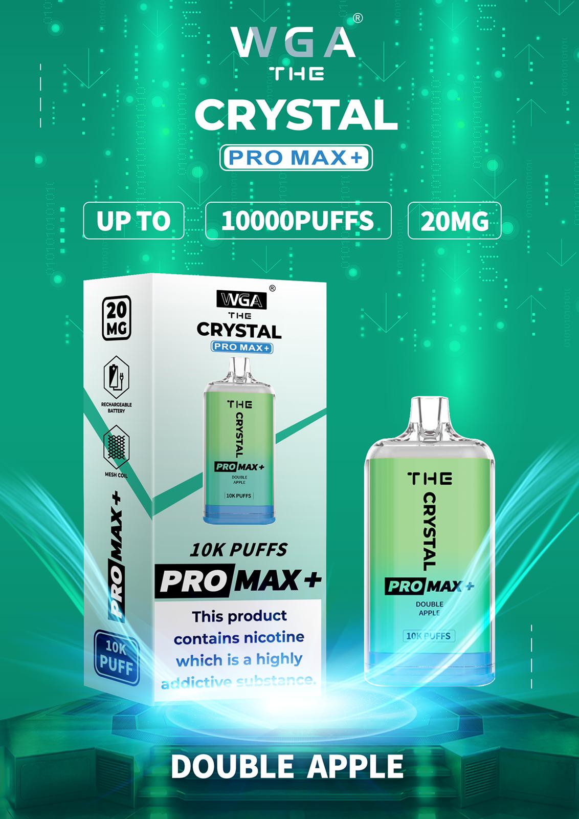 The WGA Crystal Pro Max 10000 - Box of 10 - Flavour