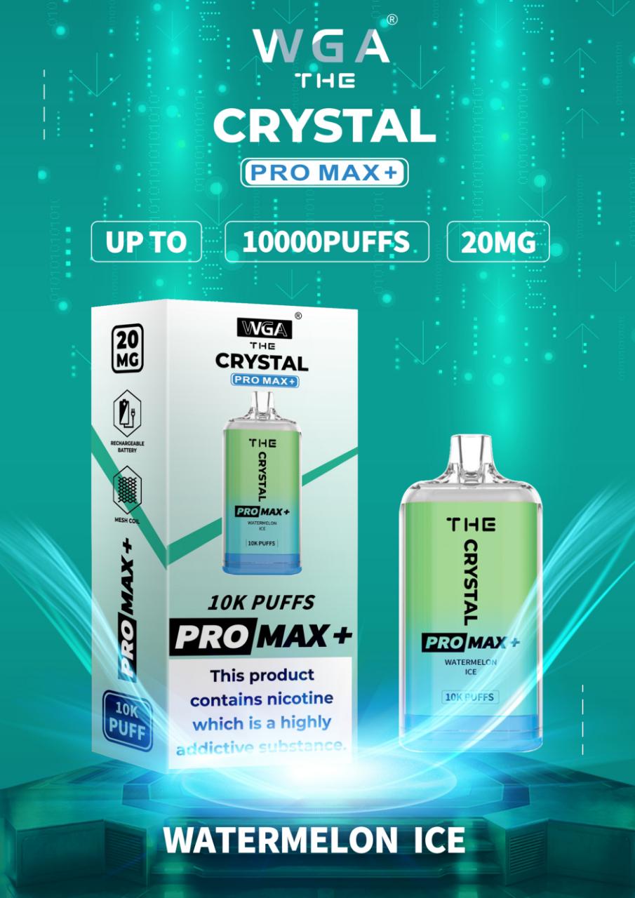 The WGA Crystal Pro Max 10000 - Box of 10 - Flavour
