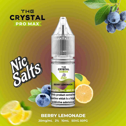 The Crystal Pro Max Hayati Nic Salts 10ml - Box of 10 with Berry Lemonade flavour