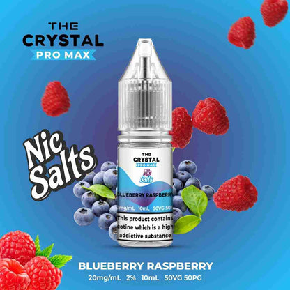 The Crystal Pro Max Hayati Nic Salts 10ml - Box of 10 with Blueberry Raspberry flavour
