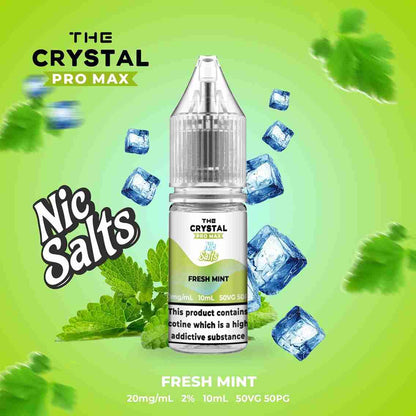 The Crystal Pro Max Hayati Nic Salts 10ml - Box of 10 with Fresh Mint flavour