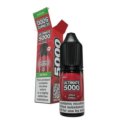 Ultimate Bar 5000 Nic Salt Box of 10 Available In Cola Chill Flavour 