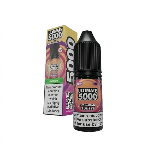 Ultimate Bar 5000 Nic Salt Box of 10 Available In Hawaiian Sunset Flavour 