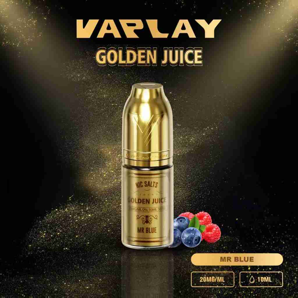 VAPLAY Golden Juice 10ml Nic Salt - 10mg&20mg - 10 Pack - with Mr Blue flavour Wholesale Price !