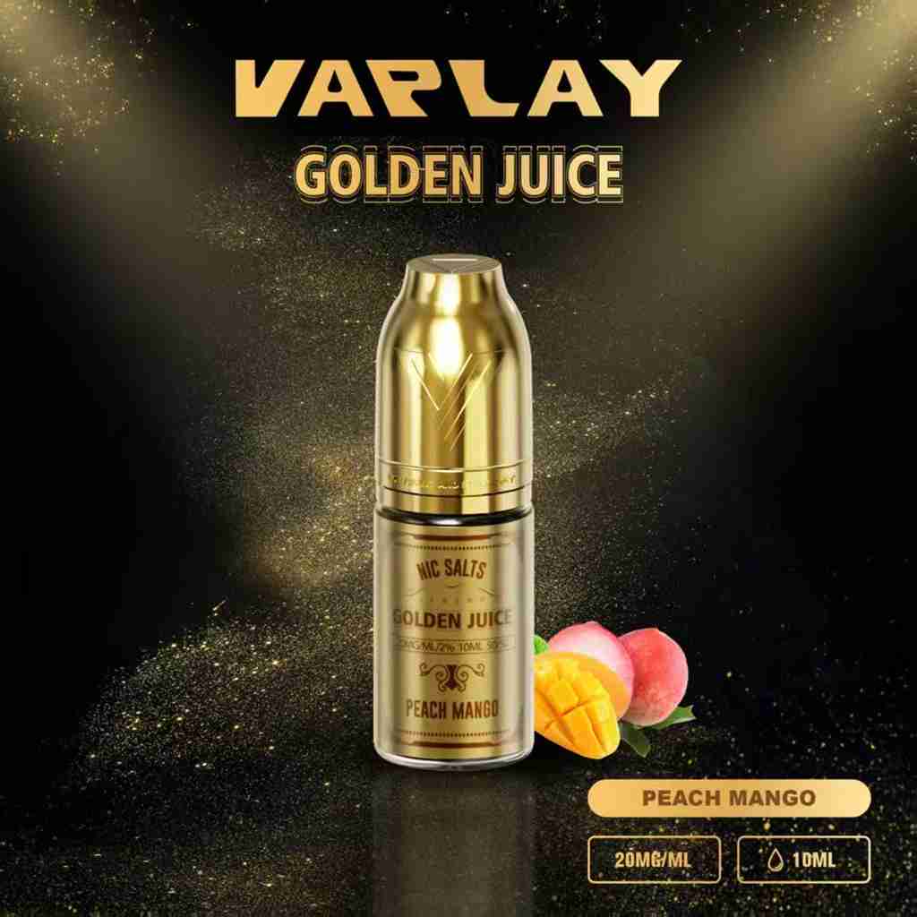 VAPLAY Golden Juice 10ml Nic Salt - 10mg&20mg - 10 Pack - with Peach Mango flavour Wholesale Price !