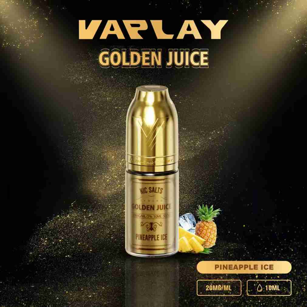 VAPLAY Golden Juice 10ml Nic Salt - 10mg&20mg - 10 Pack - with Pineapple Ice flavour Wholesale Price !