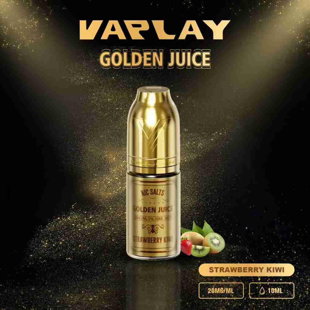 VAPLAY Golden Juice 10ml Nic Salt - 10mg&20mg - 10 Pack - with Strawberry Kiwi flavour Wholesale Price!