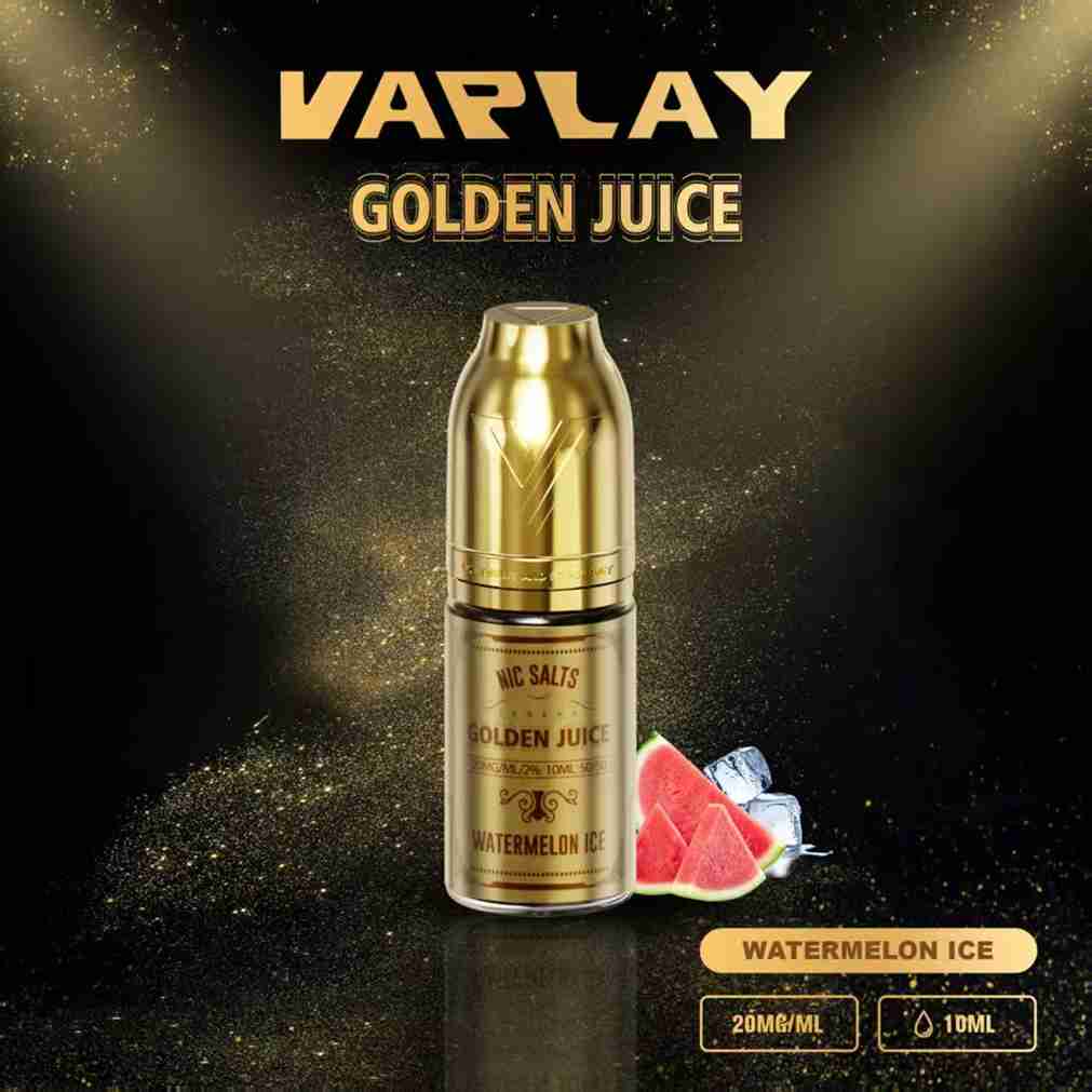 VAPLAY Golden Juice 10ml Nic Salt - 10mg&20mg - 10 Pack - with Watermelon Ice flavour Wholesale Price !