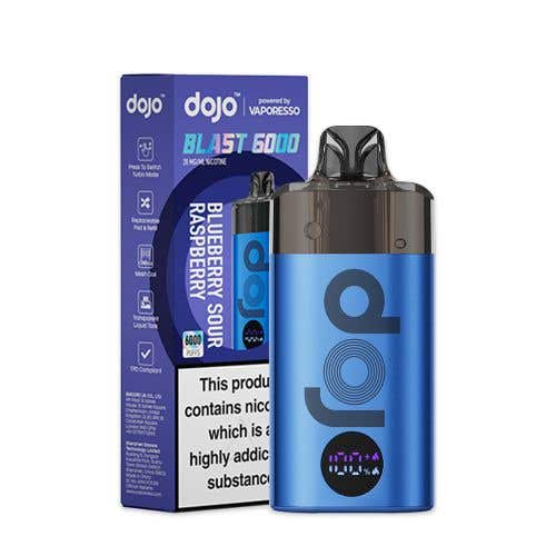 Vaporesso Dojo Blast 6000 Vape Kit Box of 5 - Blueberry Sour Raspberry - vapeukwholesale