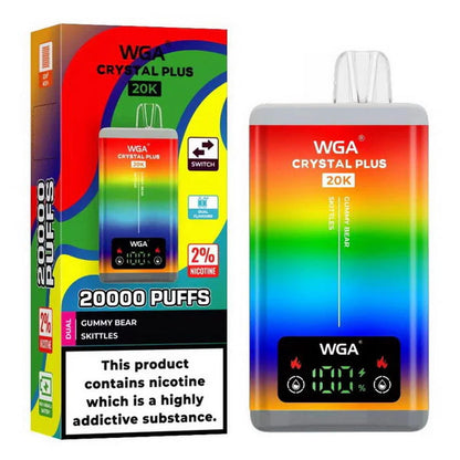 WGA Crystal Plus 20000 Puffs 2-in-1 Prefilled Kit - Box of 10