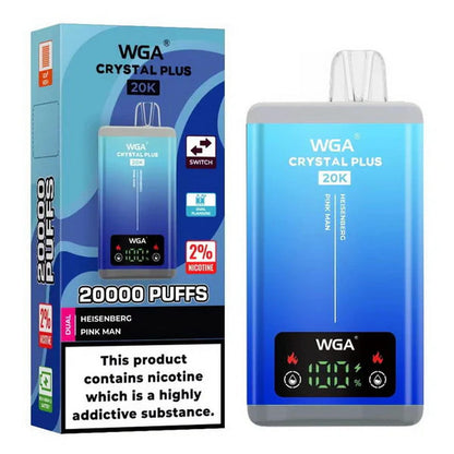 WGA Crystal Plus 20000 Puffs 2-in-1 Prefilled Kit - Box of 10