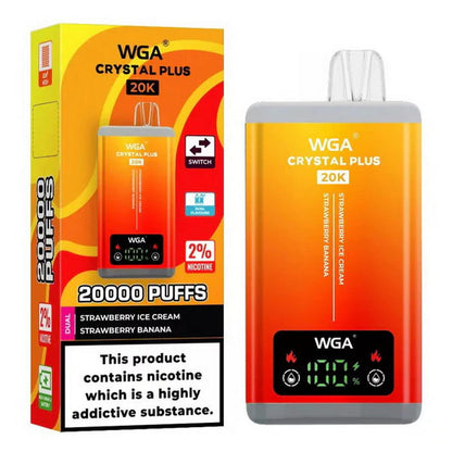 WGA Crystal Plus 20000 Puffs 2-in-1 Prefilled Kit - Box of 10