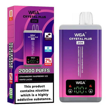 WGA Crystal Plus 20000 Puffs 2-in-1 Prefilled Kit - Box of 10